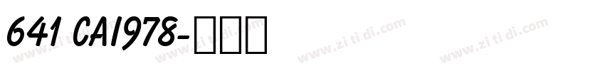 641 CAI978字体转换